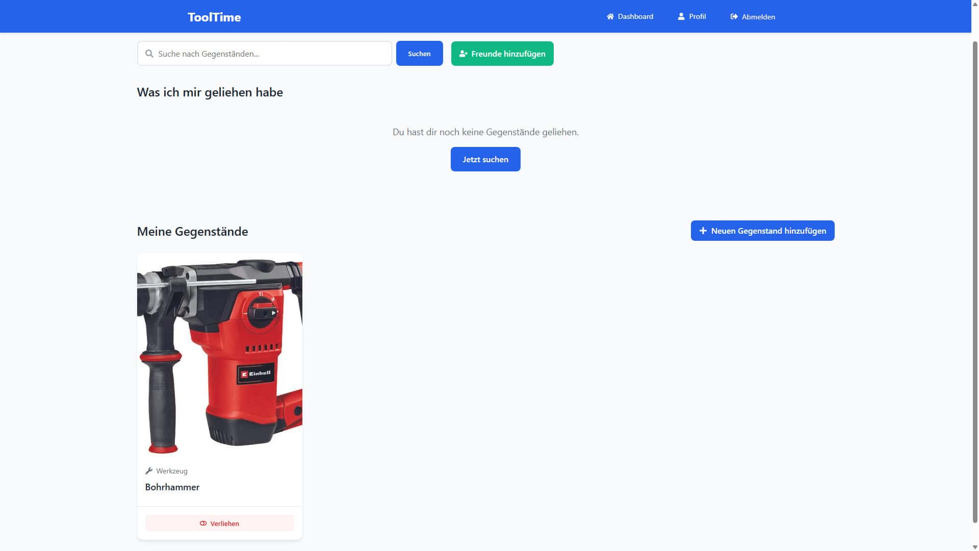 ToolTime Sharing App